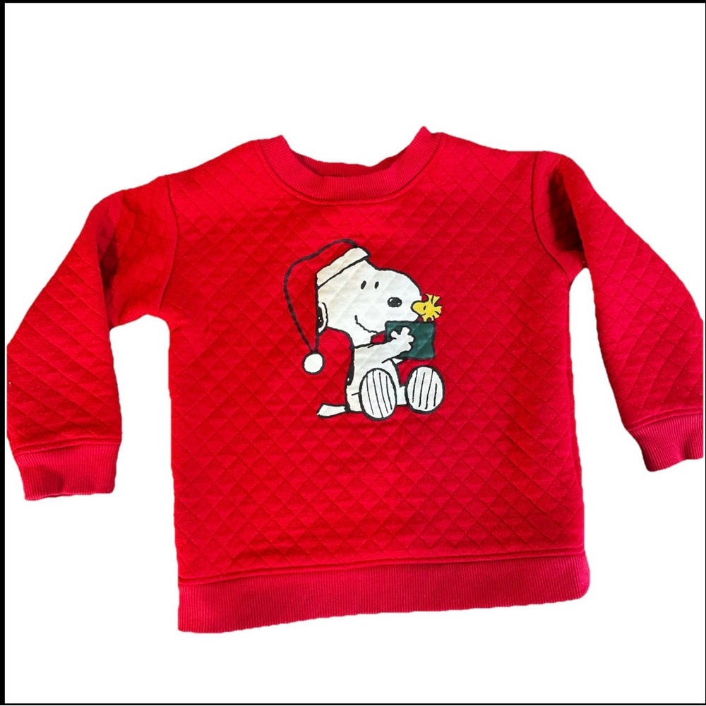 Peanuts Red Quilted Snoopy Sweatshirt